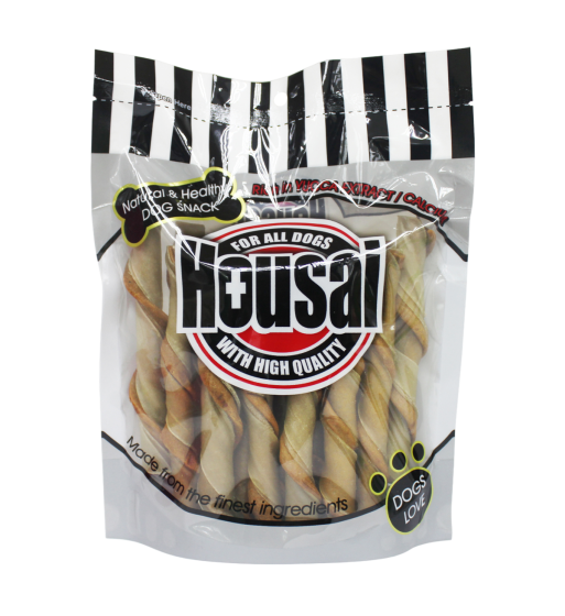 "丰彩"牛皮扭紋潔齒棒 20's 475g