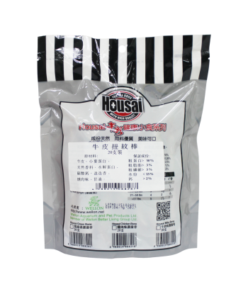 "丰彩"牛皮扭紋潔齒棒 20's 475g