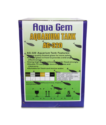 Aqua Gem 320 蓋水族箱連T5雙管及水泵過濾系統 - 適合家庭及辦公室使用
