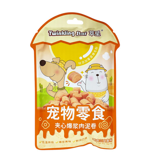 夾心爆醬肉泥卷 - 雞肉三文魚味