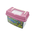Plastic Fish Box Breeding Case with Handle Desktop Fish Bowl Portable Aquarium for Fish, Shrimp, Turtle, Small Animal